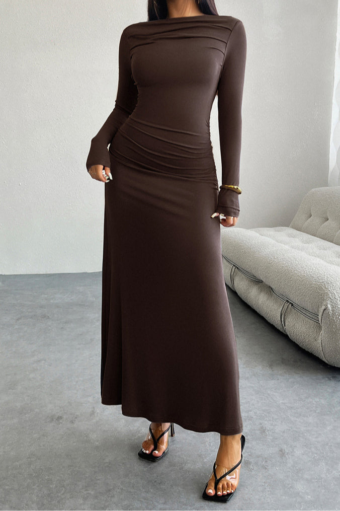 Elegant Long-Sleeve Evening Dress