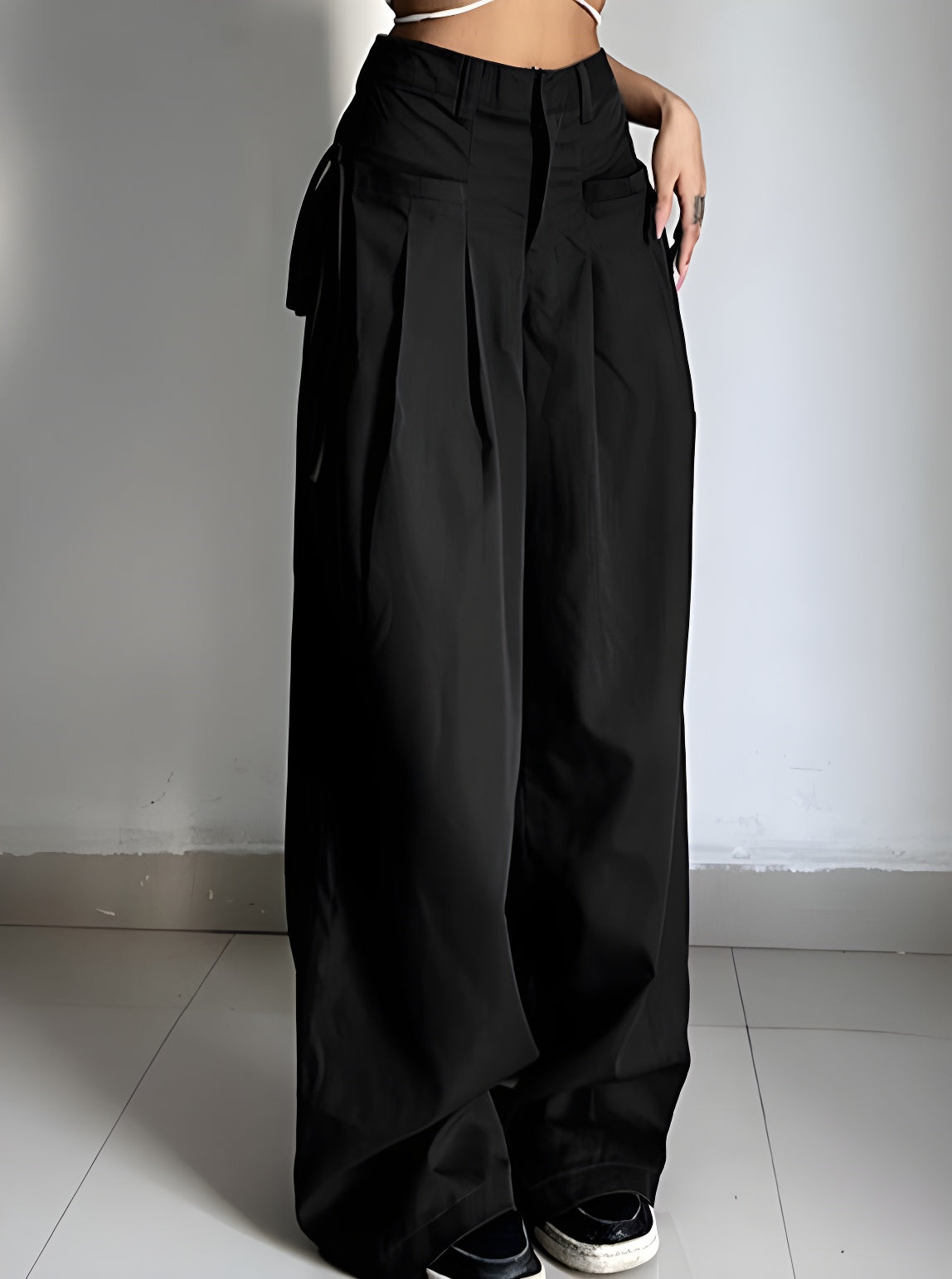 Retro Street Loose Wide Leg Low Waist Pants