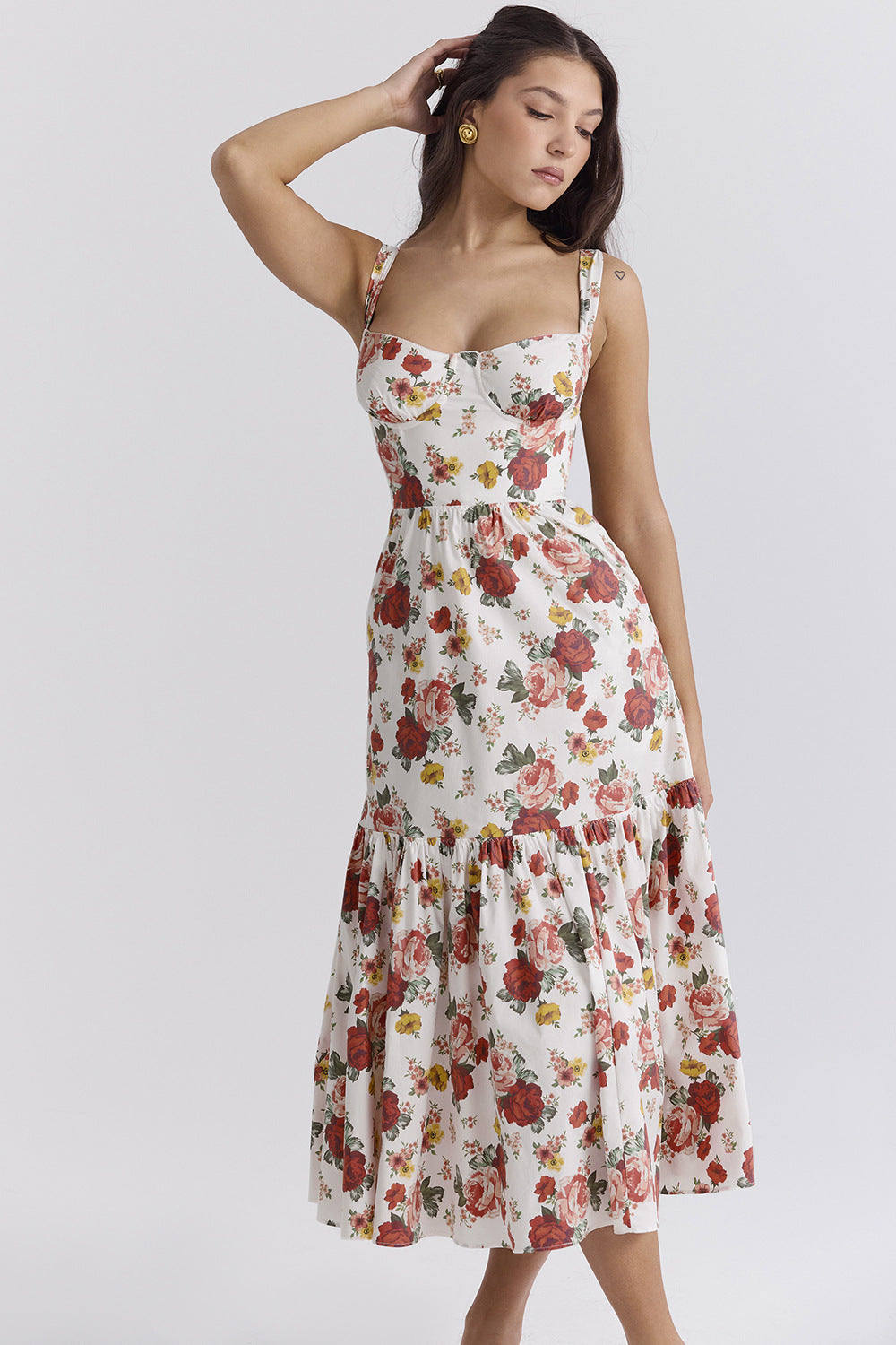 Floral Printed Sleeveless Sundress