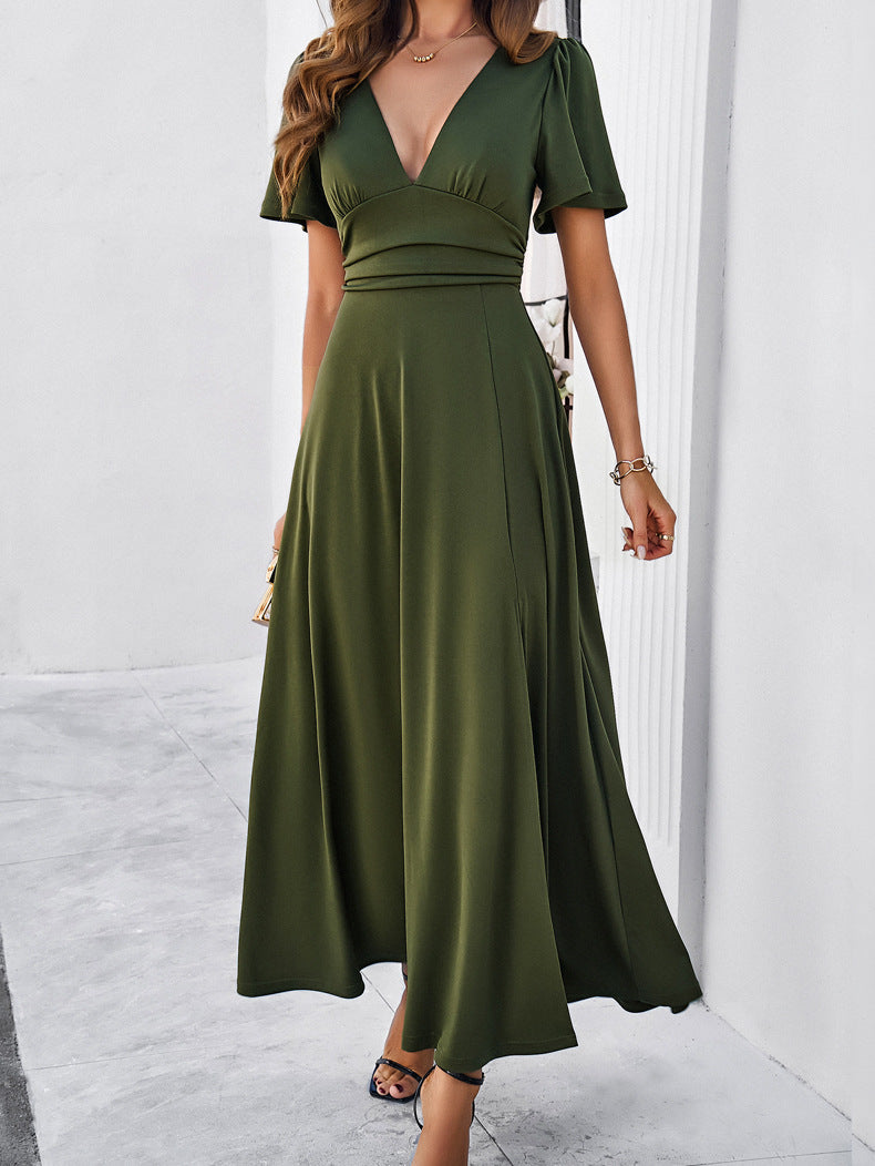 Elegantes Abendkleid- Langes Kleid mit Schlitz für Festliche Anlässe