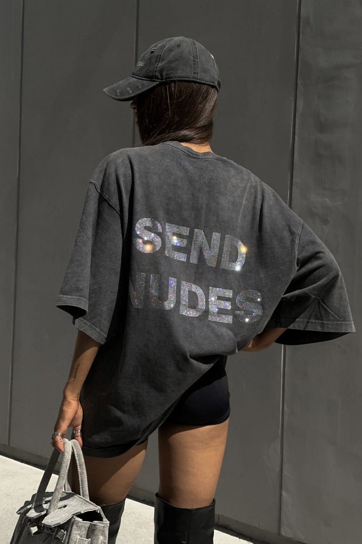 Trendy Oversize Streetwear Distressed Letter Printed Cotton Shirt