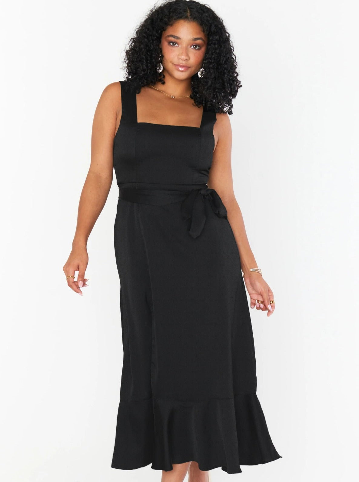 Sommerkleider Midi Schleife Elegant Leinen Maxi mit Schlitz