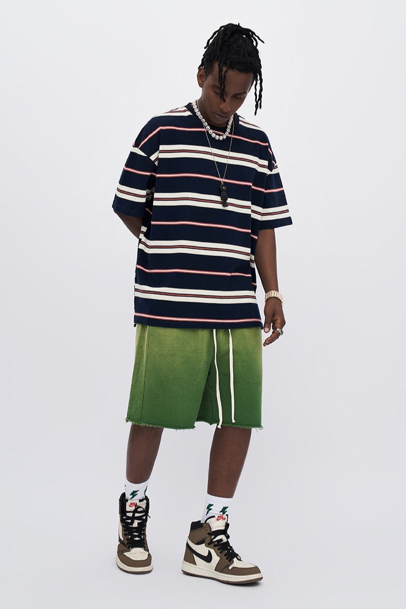 Cityboy Retro Color-Blocked Striped T-Shirt