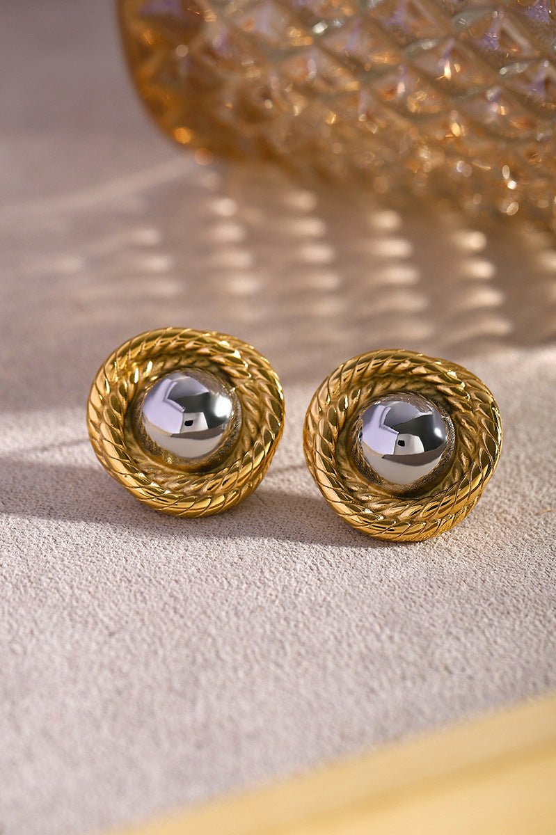 18K Gold Plated Titanium Braided Earrings