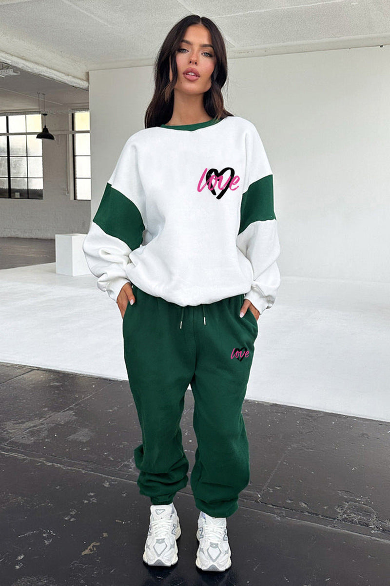 Women's "Love" Graphic Sweatshirt and Joggers Set