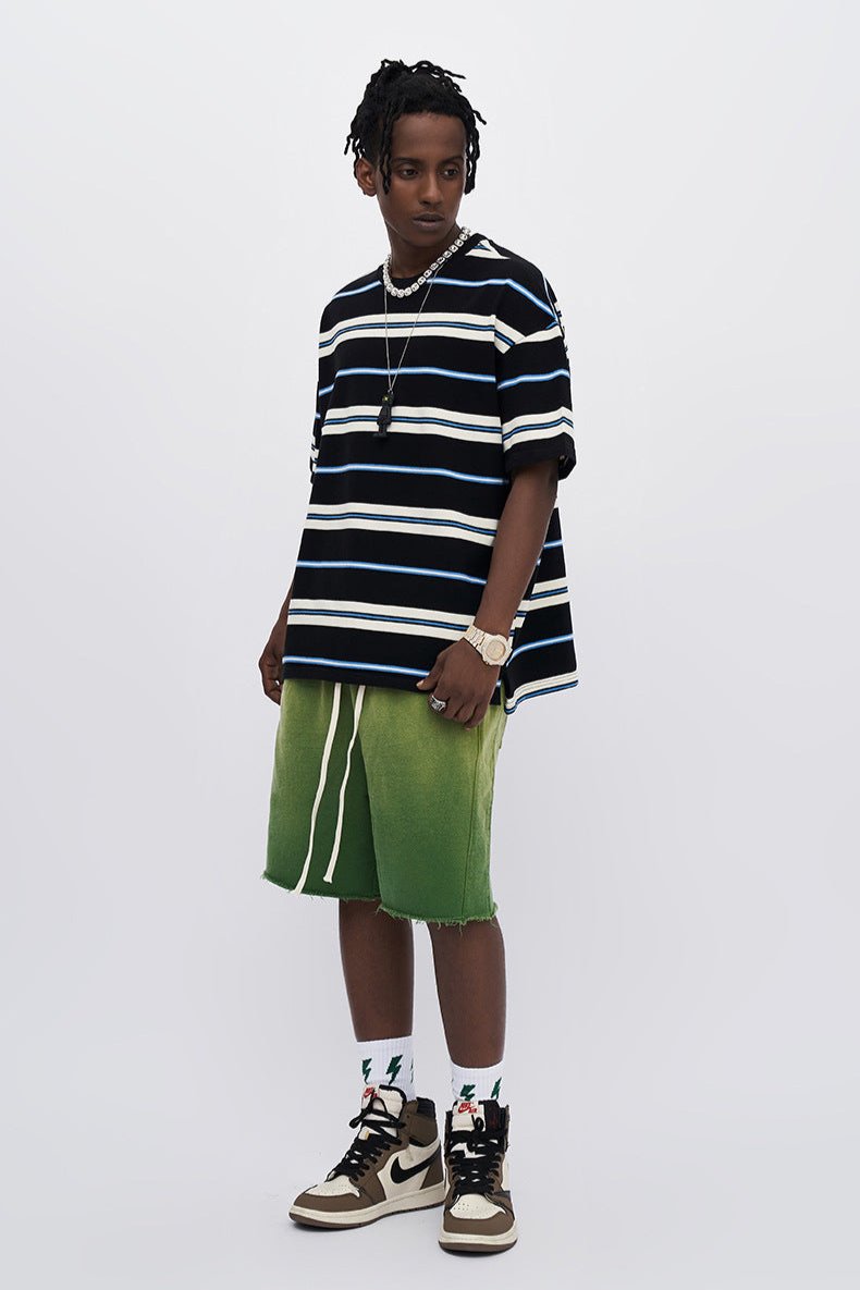 Cityboy Retro Color-Blocked Striped T-Shirt