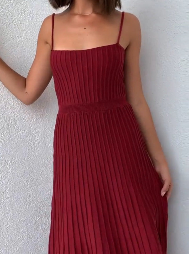 Casual Pleated Long Summer Dress