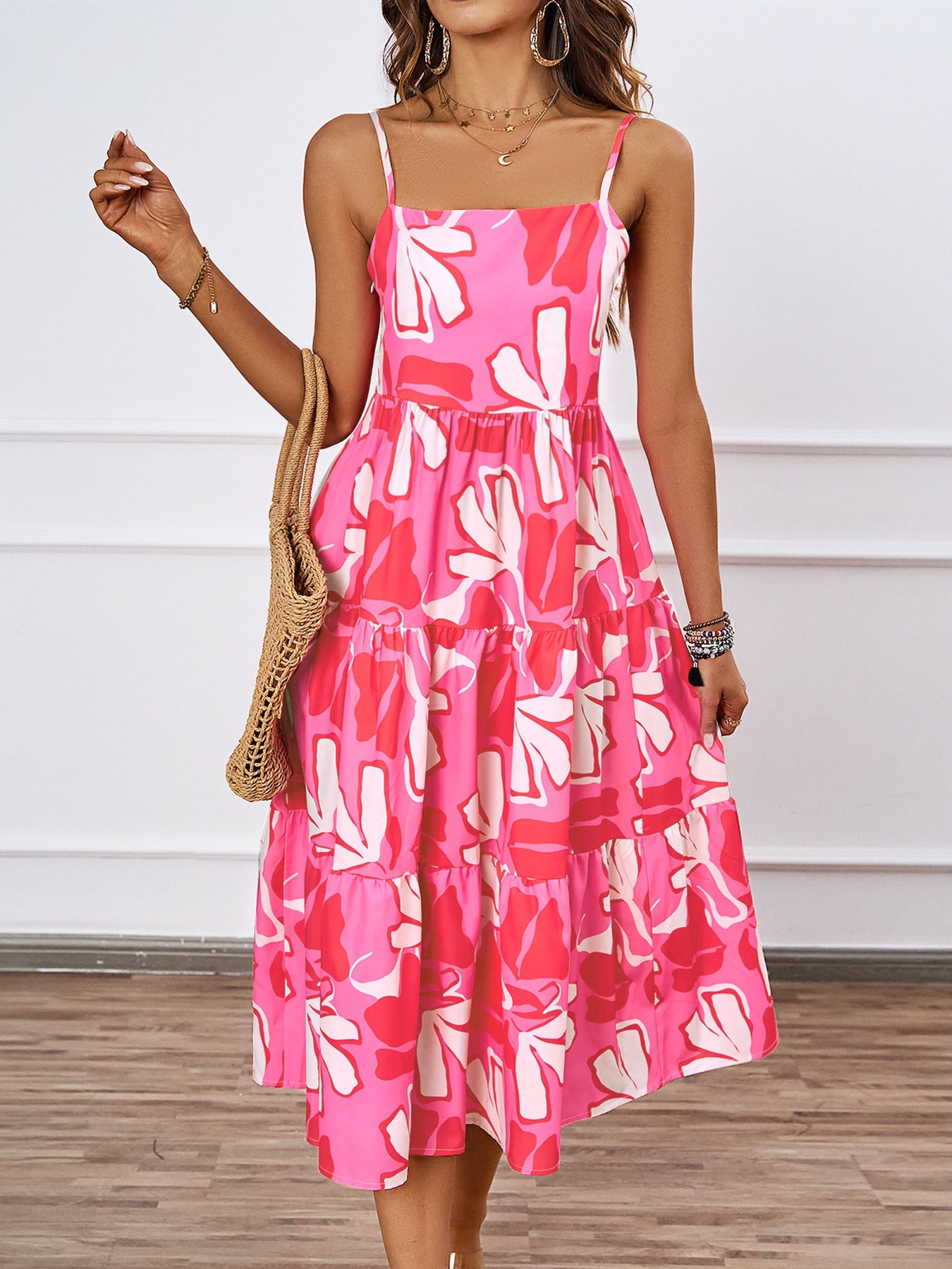 Floral Printed Sleeveless Dress