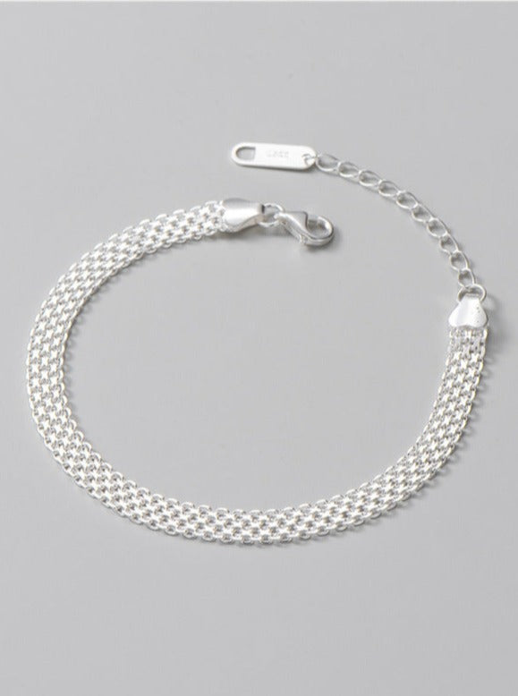 Sterling Silver Sparkling Korean Style Bracelet