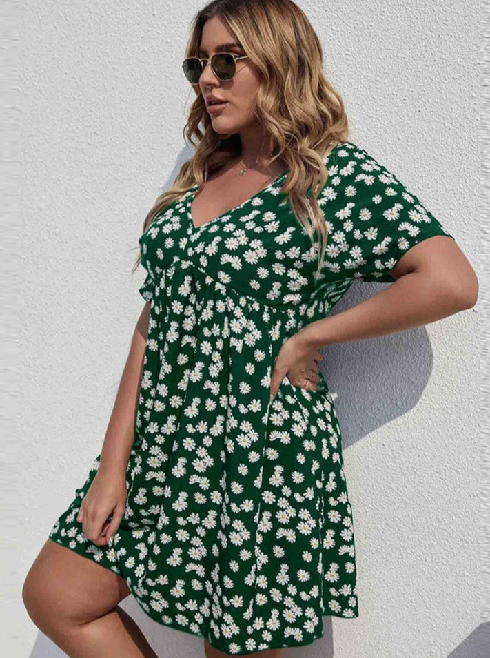 Floral Style Printed Vacation Dress